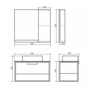 Comforty Зеркало-шкаф "Кёльн-90" дуб темный